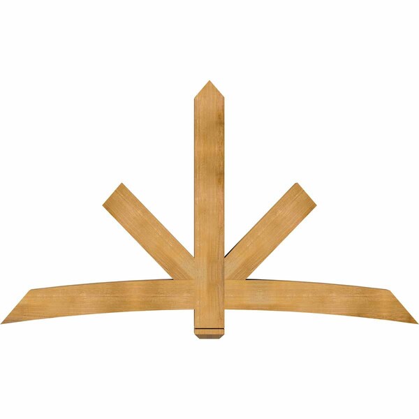 Ekena Millwork Alberta Rough Sawn Timber Gable Bracket, Western Red Cedar, 84"W x 49"H x 6"D x 6"F, 14/12 Pitch GBW084X49X0606ALB00RWR - main